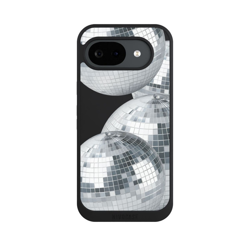Pixel 10 a NIVOpure Disco Ball Party Silver Transparent with AI
