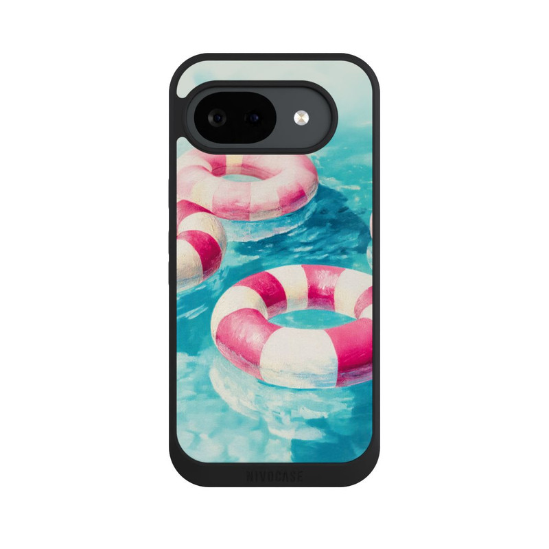Pixel 10 a NIVOpure Gestreifte Schwimmringe im Pool