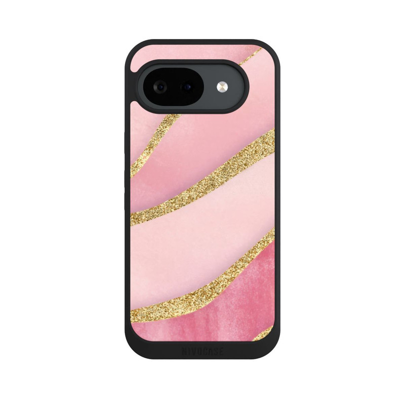 Pixel 10 a NIVOpure Pink Marble Goldprint Stripes
