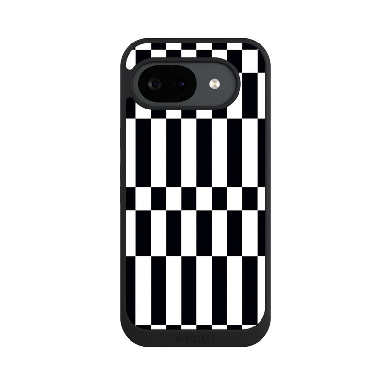 Pixel 10 a NIVOpure Checked Abstract Bold Black and White Color Block