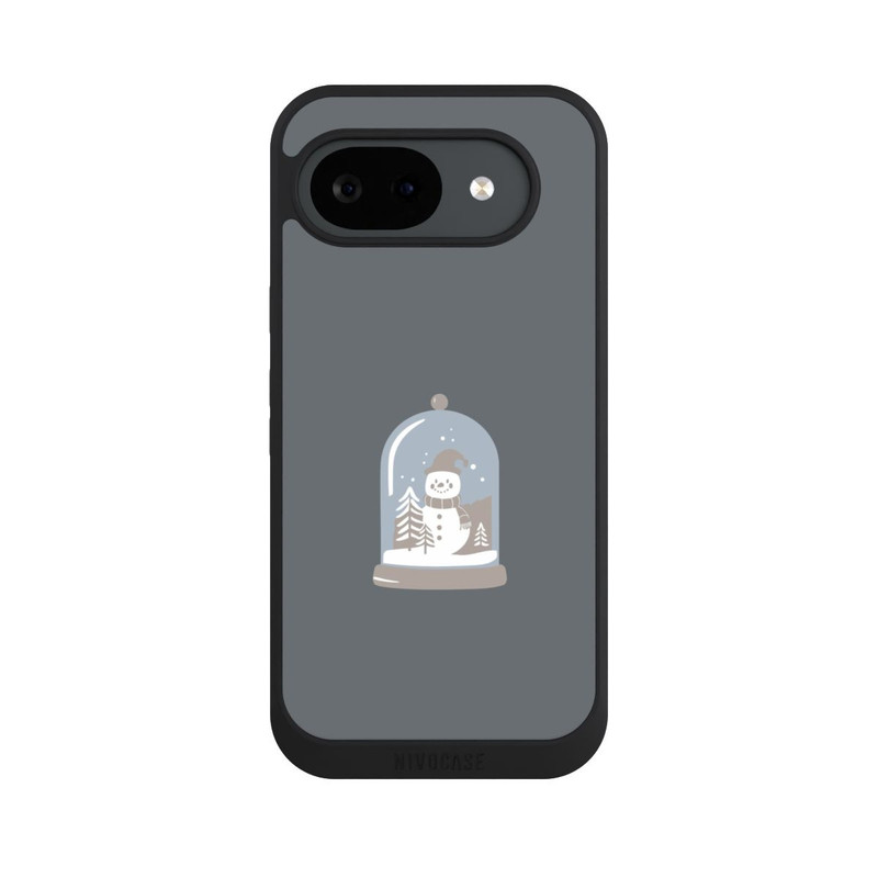 Pixel 10 a NIVOpure Boule à Neige Minimaliste avec Bonhomme de Neige