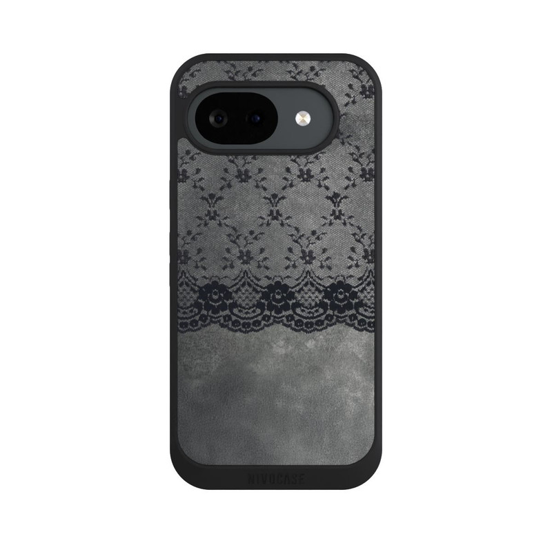 Pixel 10 a NIVOpure Black Lace Pattern on a Grey Background