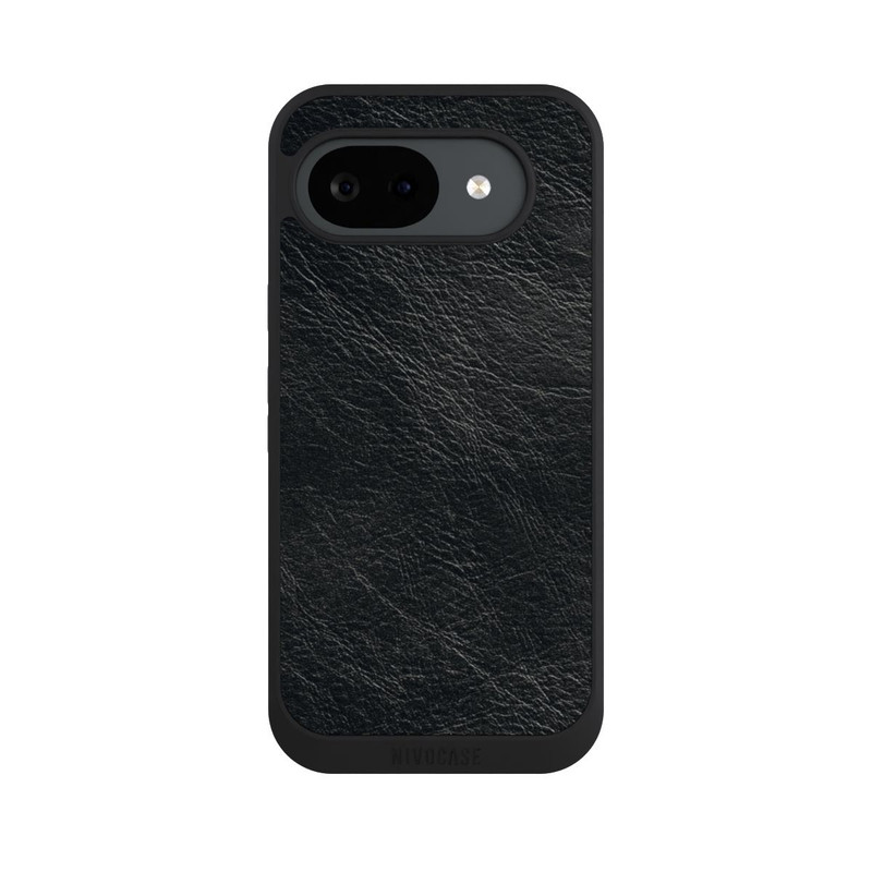 Pixel 10 a NIVOpure Schwarzer Lederlook Hintergrund