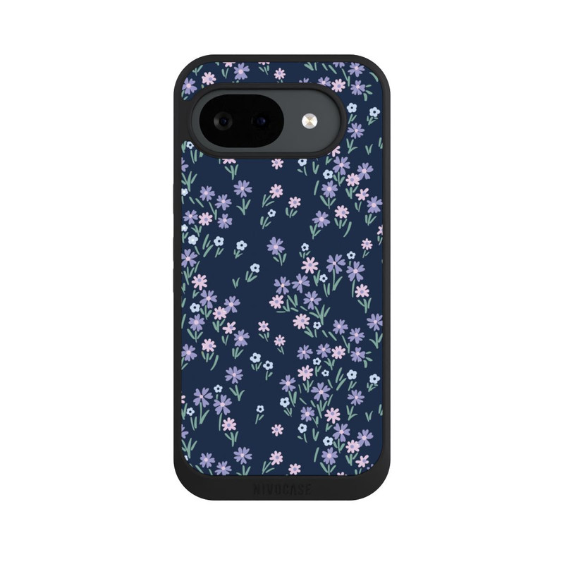 Pixel 10 a NIVOpure Dark Blue Floral Theme