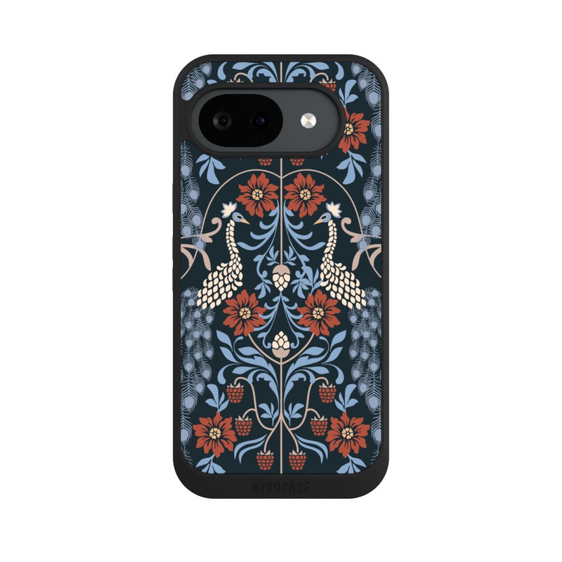 Pixel 10 a NIVOpure Vintage Peacock Garden Arts and Crafts Floral Dark