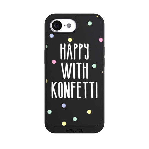 Apple iPhone 17e NIVOpure Happy with Konfetti White ohne Hintergrund