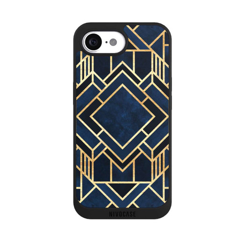 Apple iPhone 17e NIVOpure Art Deco Blue Gold Print