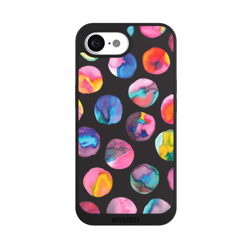Apple iPhone 17e NIVOpure Colorful Ink Marbles Dots Black
