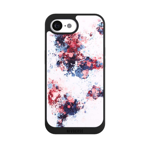 Apple iPhone 17e NIVOpure World Map Paint Splashes Blue Red