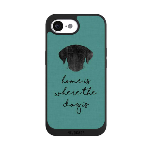 Apple iPhone 17e NIVOpure Home Is Where The Dog Is - Black on Turquoise 