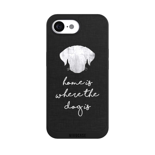 Apple iPhone 17e NIVOpure Home Is Where The Dog Is - White on Black