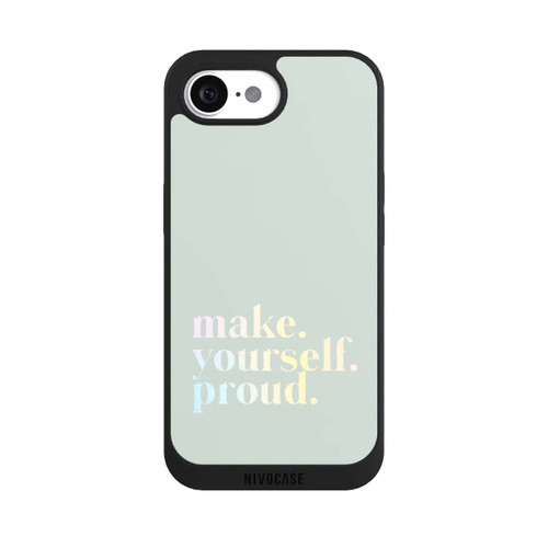 Apple iPhone 17e NIVOpure Make Yourself Proud Quote-Mint and Gradient
