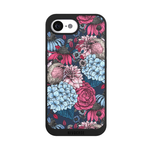 Apple iPhone 17e NIVOpure Birds And Flowers Petrol Red