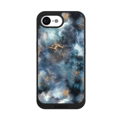 Apple iPhone 17e NIVOpure Smoky Marble Watercolor Navy