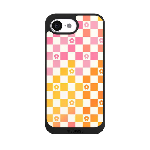 Apple iPhone 17e NIVOpure Colorful Dopamin Flowers Checked Pattern