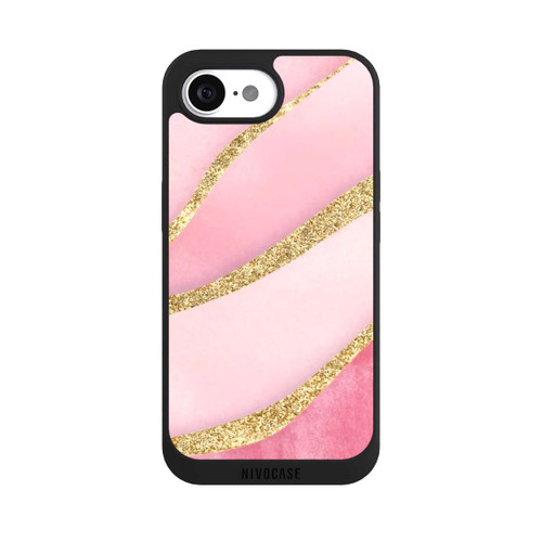 Apple iPhone 17e NIVOpure Pink Marble Goldprint Stripes