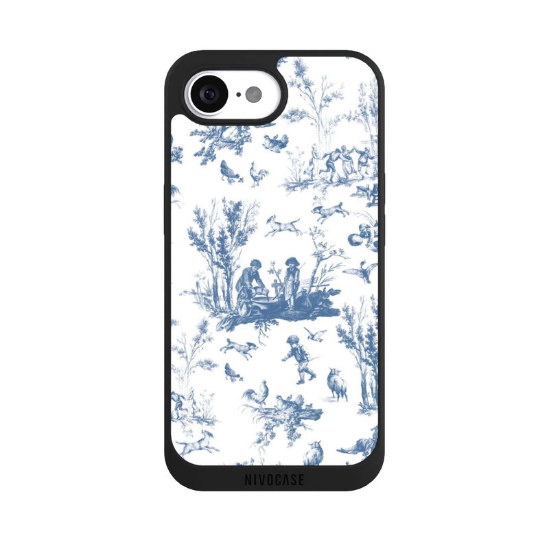 17 e NIVOpure Blaue Landschaft Vintage Keramik Pattern