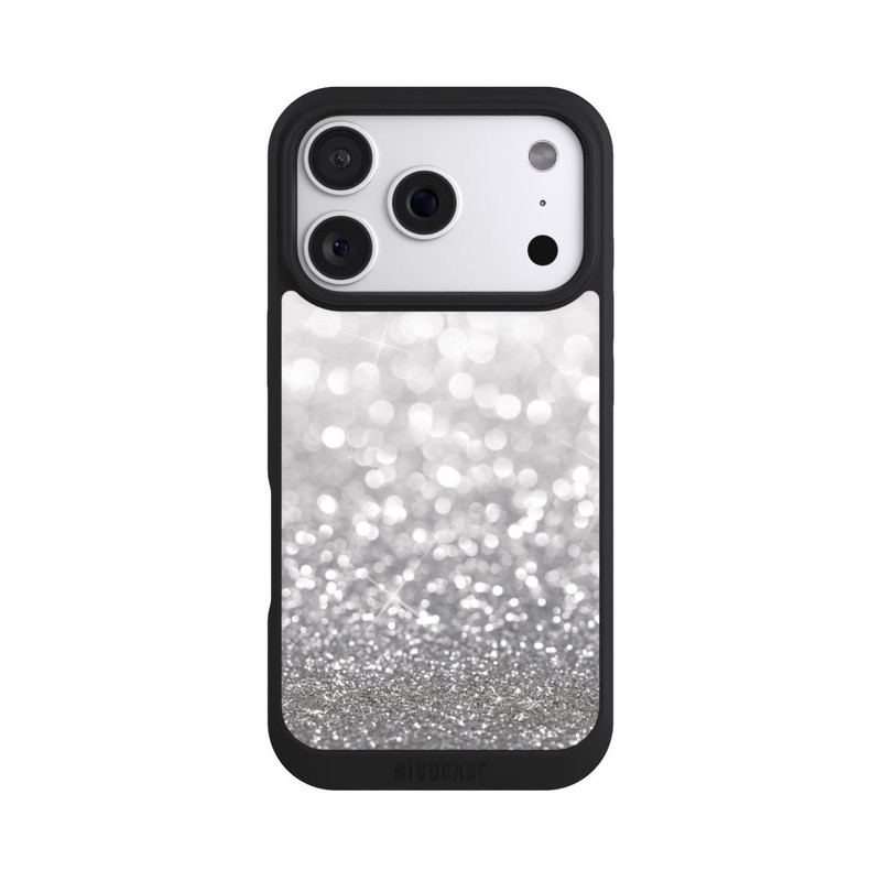 iPhone 18 Pro NIVOpure Pluie de Paillettes Argentées Look