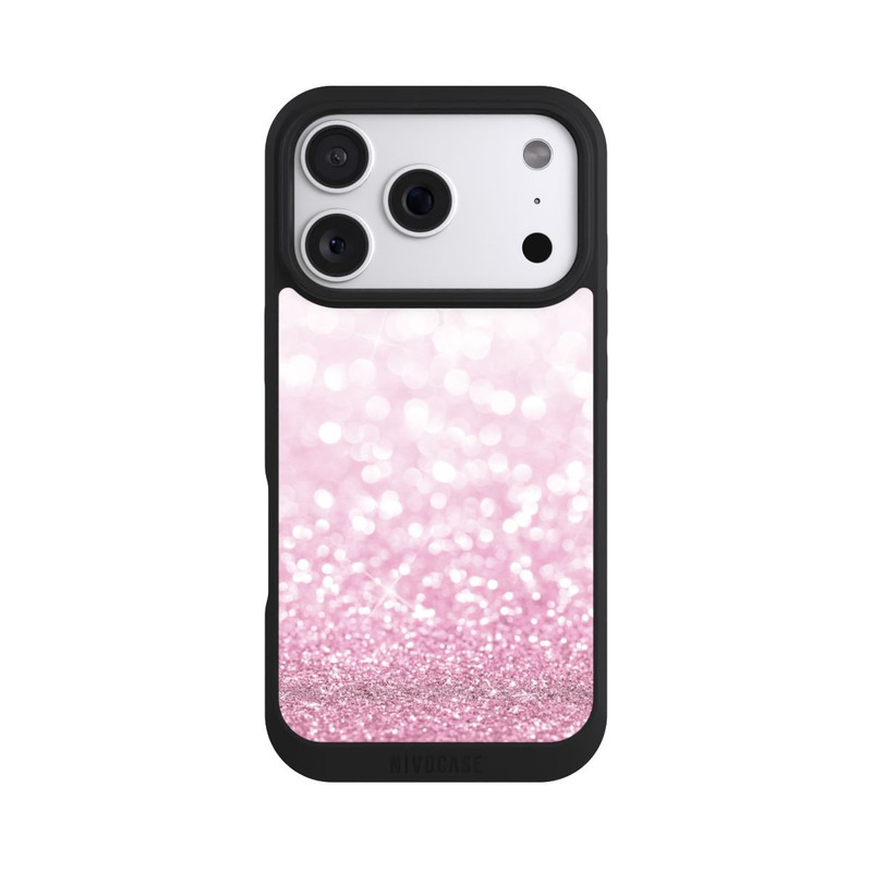 iPhone 18 Pro NIVOpure Pluie de paillettes roses look