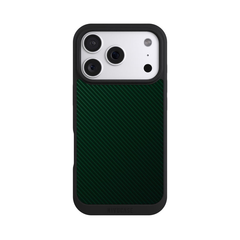 iPhone 18 Pro NIVOpure Vert de course britannique Carbone
