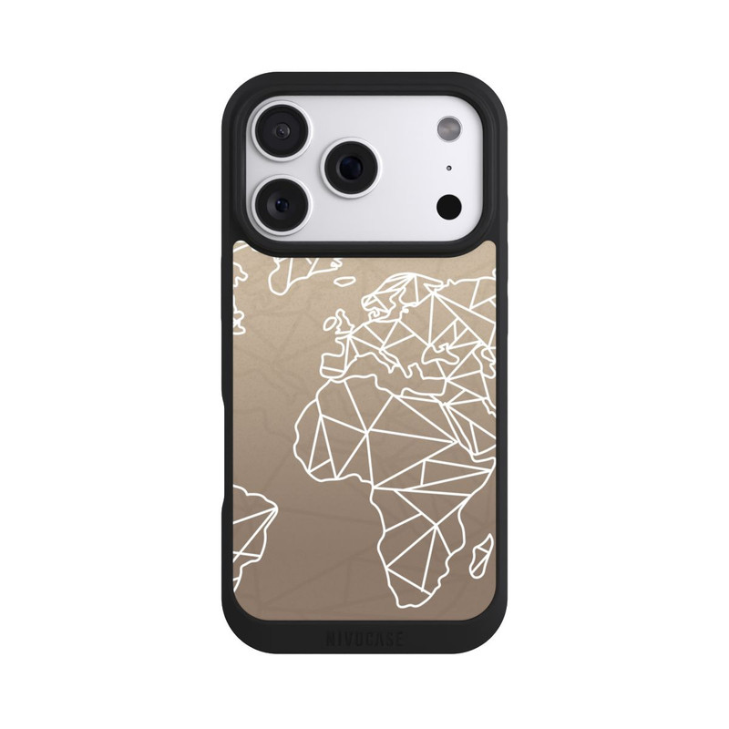 iPhone 18 Pro NIVOpure Carte du Monde Polygone