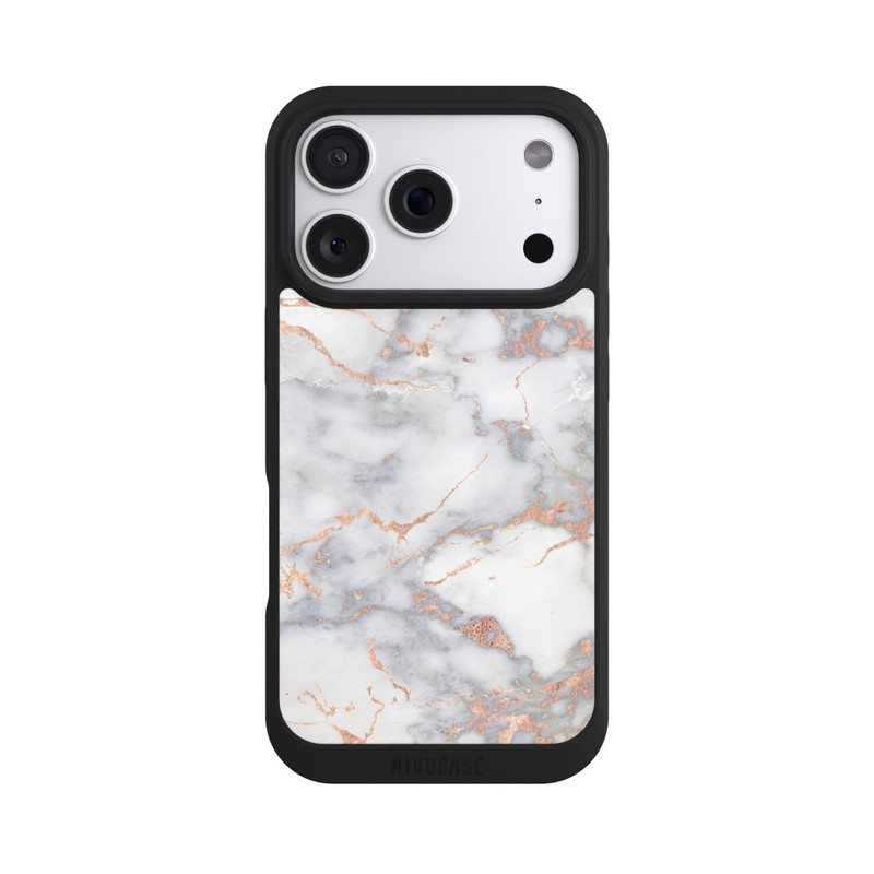 iPhone 18 Pro NIVOpure Marbre Blanc et Doré