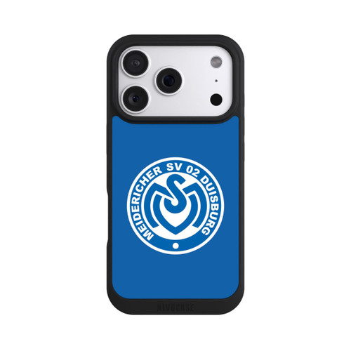Apple iPhone 18 Pro NIVOpure MSV Logo auf Blau