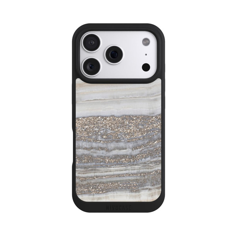 iPhone 18 Pro NIVOpure Weißer Glitzer Marmor Look