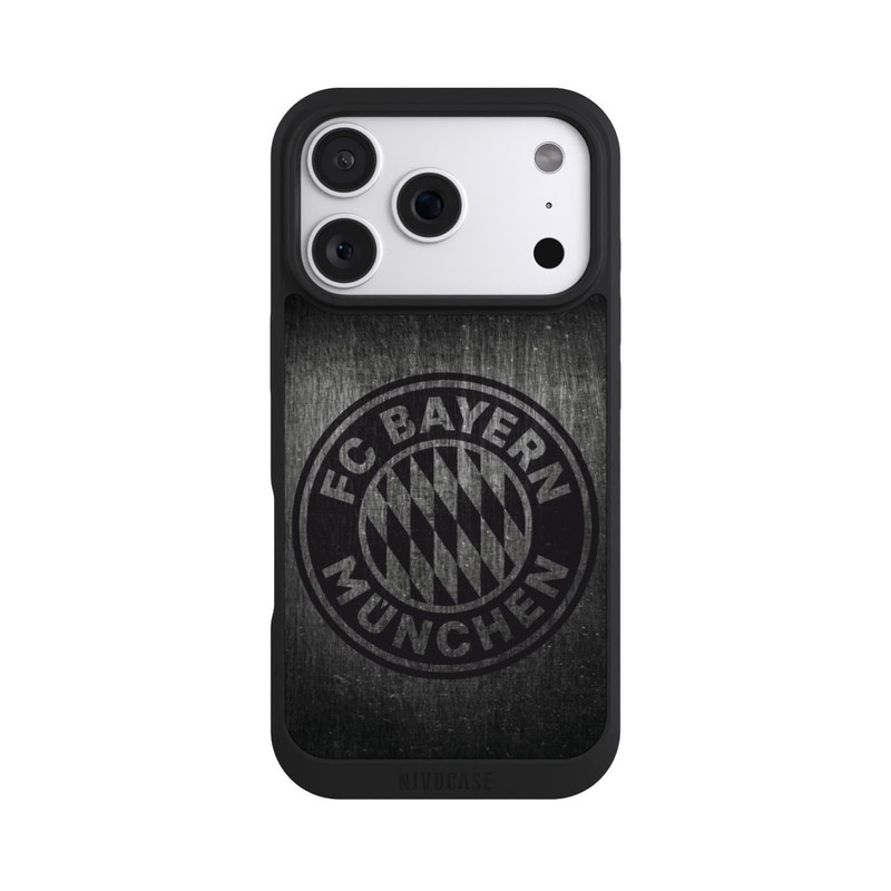 iPhone 18 Pro NIVOpure Metalllook FCB Logo einfarbig