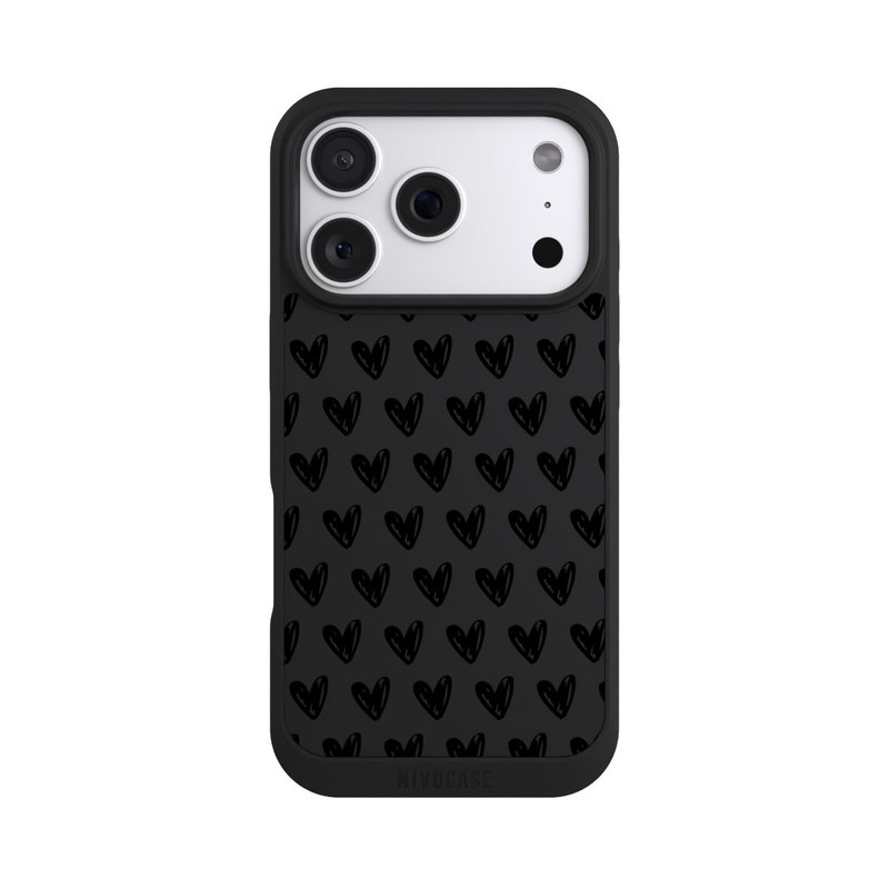 iPhone 18 Pro NIVOpure Coeurs noirs sans fond