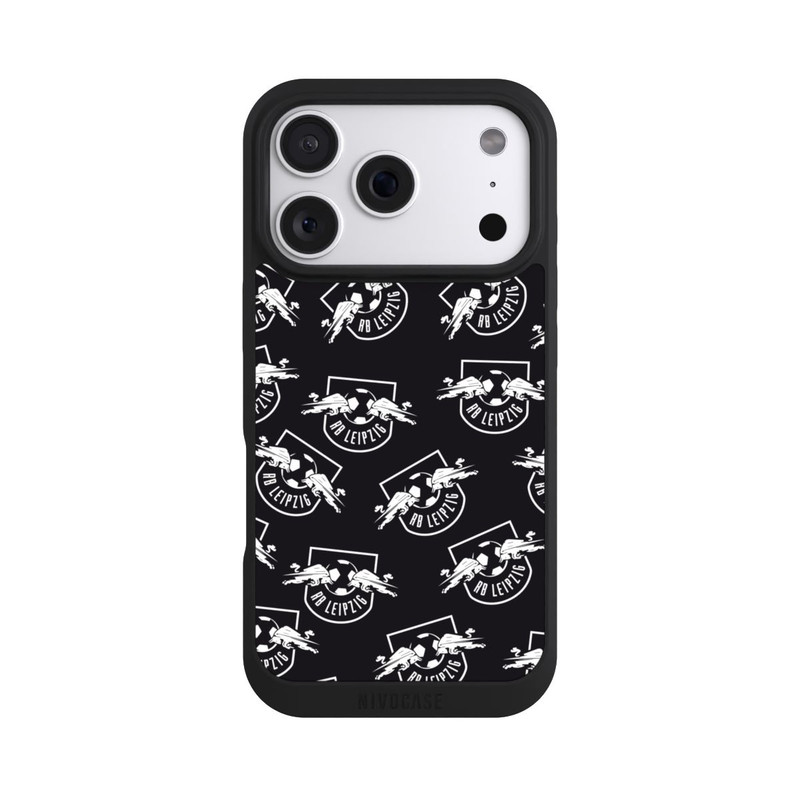 iPhone 18 Pro NIVOpure Logos RB Leipzig Weiß auf Schwarz