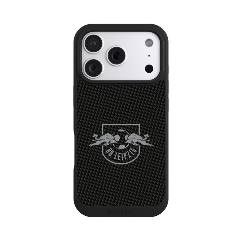 iPhone 18 Pro NIVOpure Graues RB Leipzig Logo auf Carbonoptik