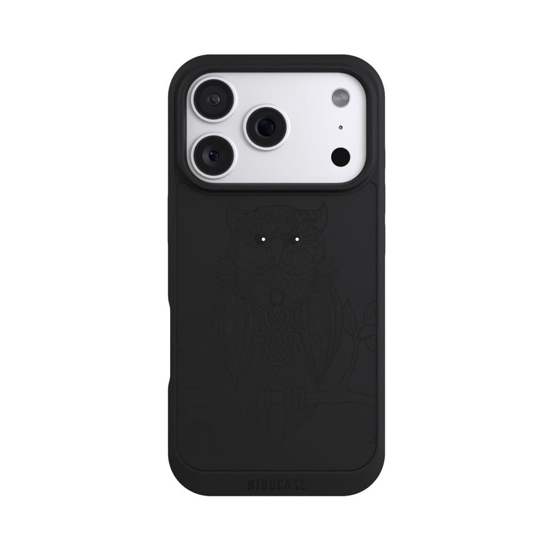 iPhone 18 Pro NIVOpure Mandala de hibou sans fond