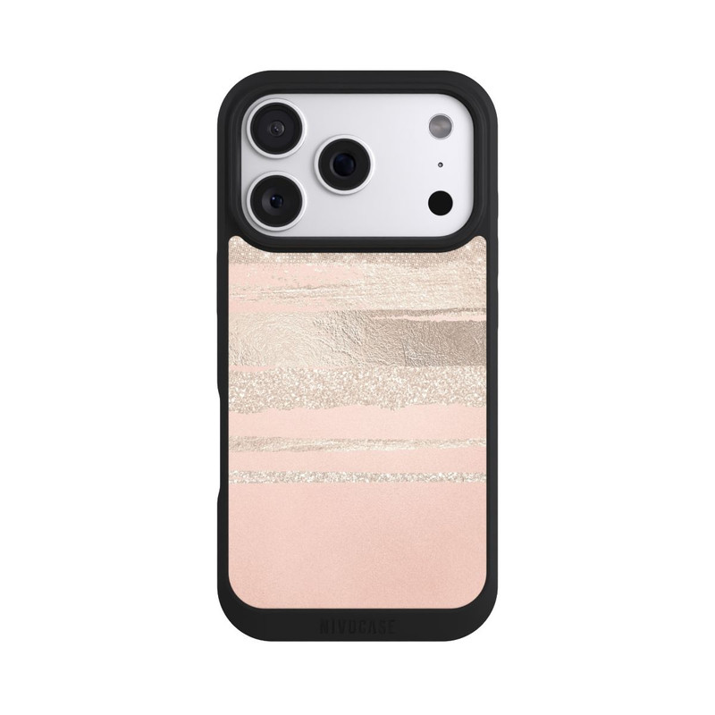 iPhone 18 Pro NIVOpure Couches de paillettes (Rosé/Argent) Glitterlook