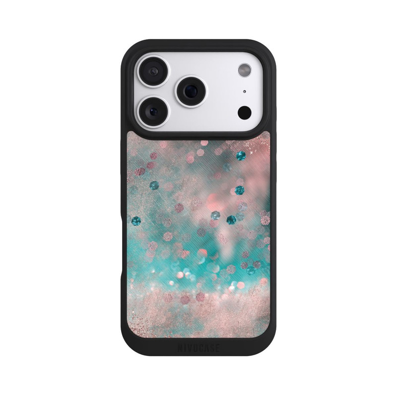 iPhone 18 Pro NIVOpure Türkis-glamouröser Glitzerlook