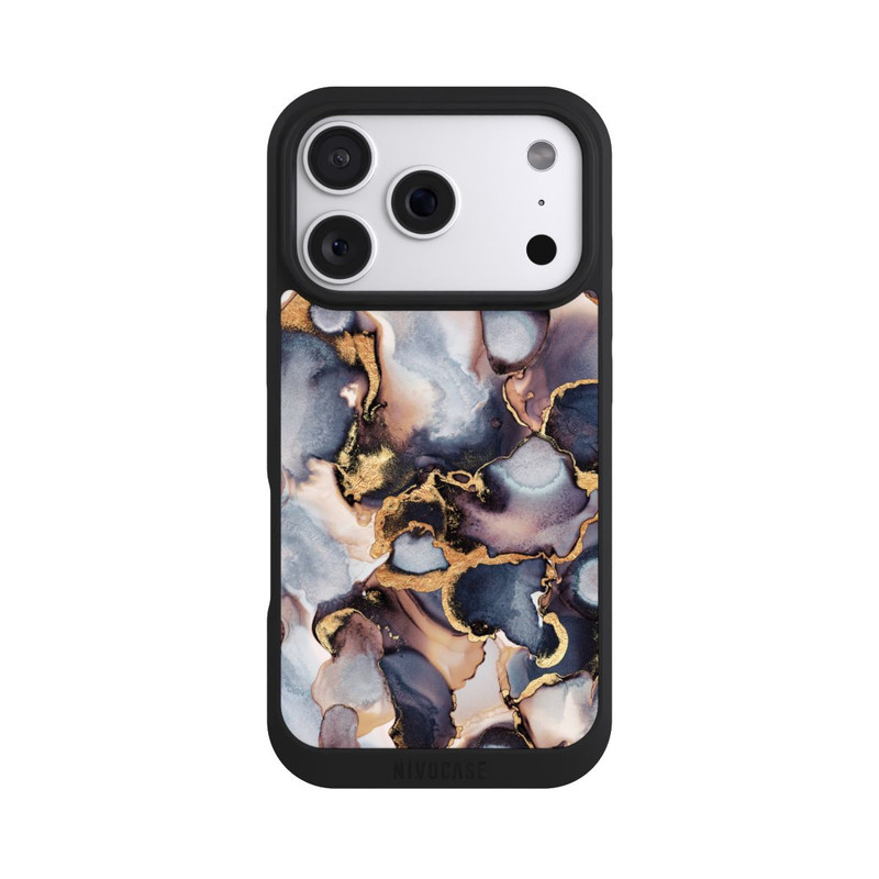 iPhone 18 Pro NIVOpure Verträumte Tinte Grau-Golddruck