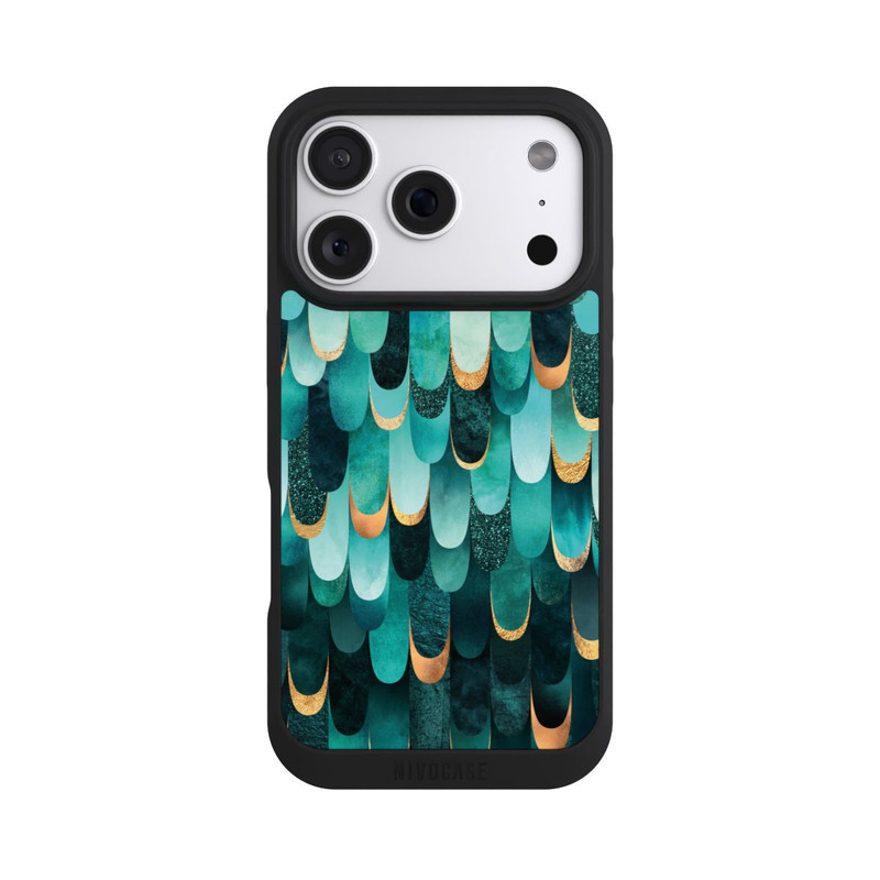 iPhone 18 Pro NIVOpure Gefiedert Türkis Golddruck
