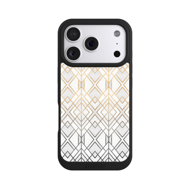 iPhone 18 Pro NIVOpure Gold und Grauer Geo Golddruck