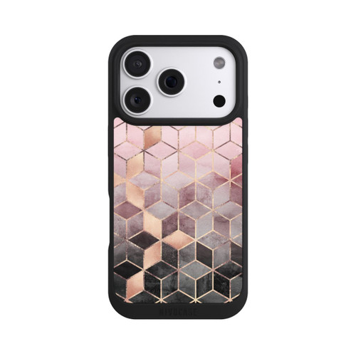 Apple iPhone 18 Pro NIVOpure Pink-grauer Farbverlauf Würfel Druck