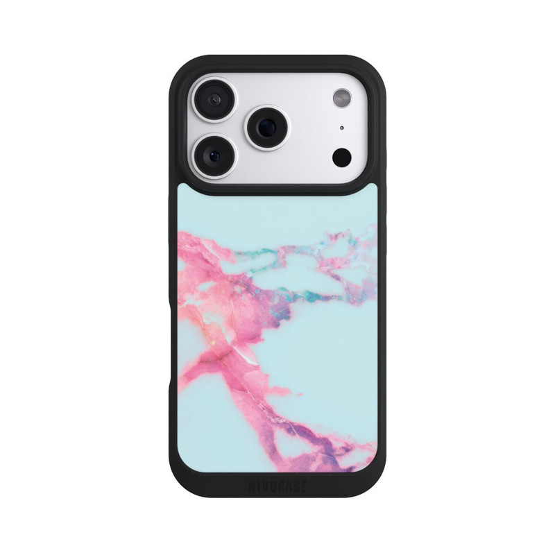iPhone 18 Pro NIVOpure Hellblauer schillernder Adermarmor
