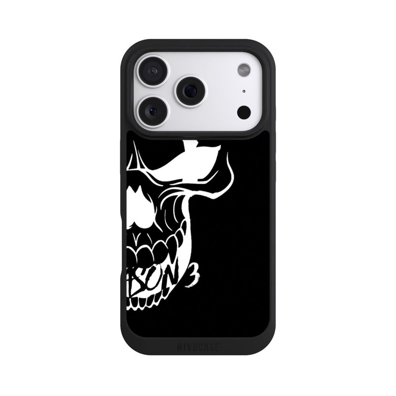 iPhone 18 Pro NIVOpure Schädel Groß Schwarz/Weiß