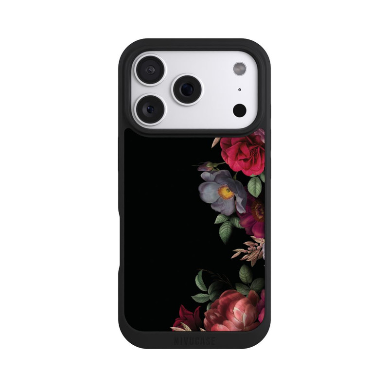 iPhone 18 Pro NIVOpure Fleurs sur noir