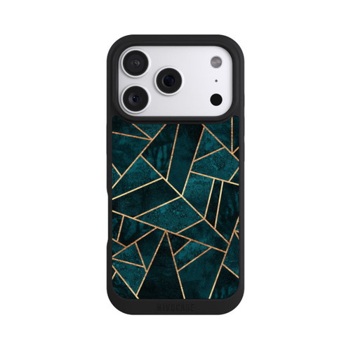 Apple iPhone 18 Pro NIVOpure Tief Blaugrün Stein Gold Druck