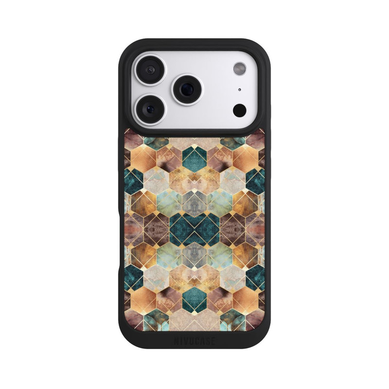 iPhone 18 Pro NIVOpure Naturfarbene Sechsecke und Diamanten