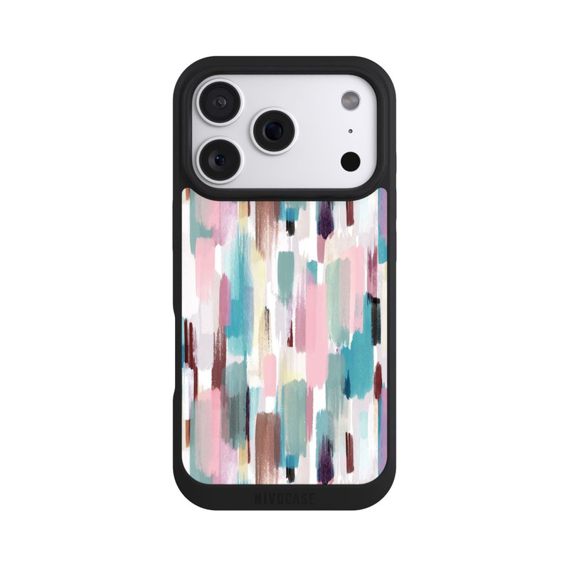 iPhone 18 Pro NIVOpure Coups de pinceau abstraits Nuances pastel