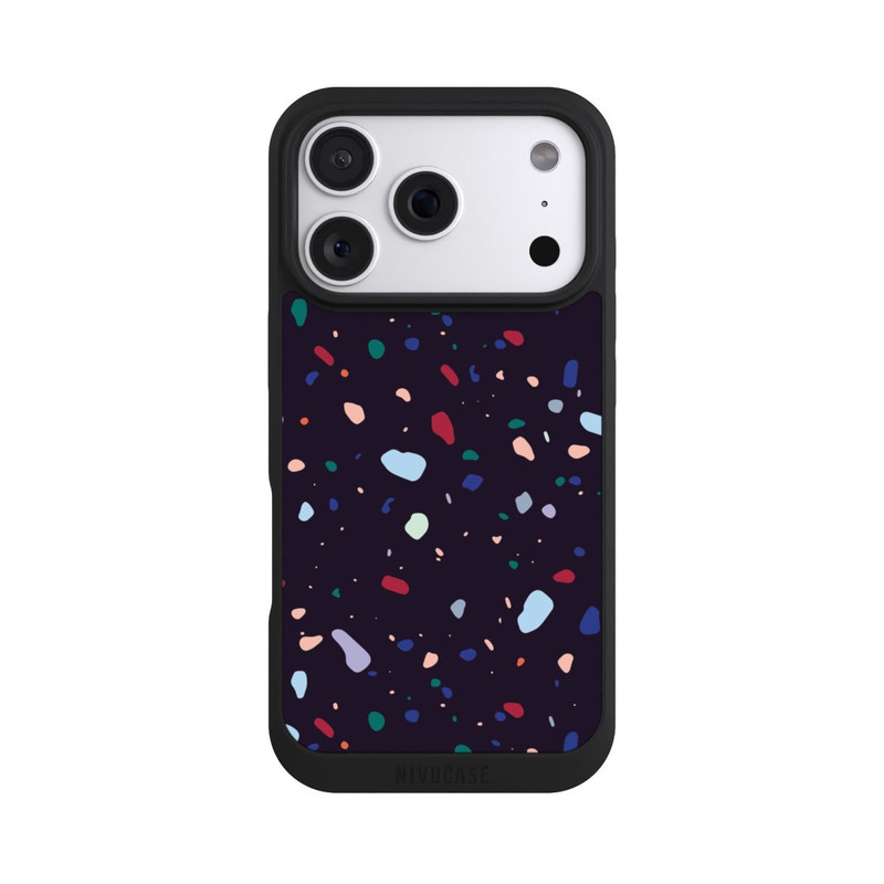iPhone 18 Pro NIVOpure Moderner dunkel abgerundeter Terrazzo
