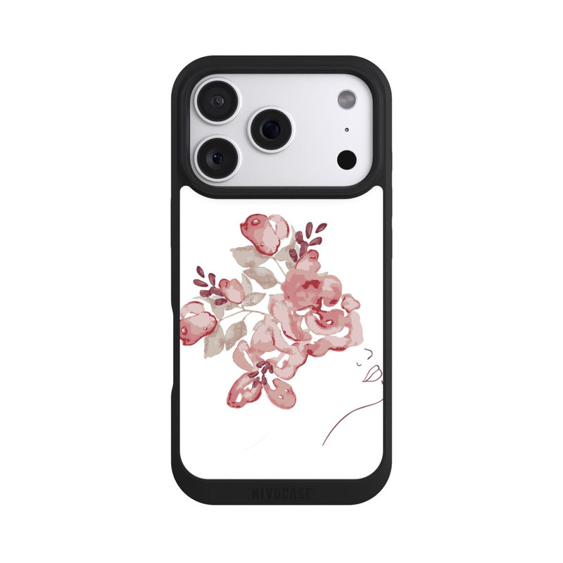 iPhone 18 Pro NIVOpure Line Art Gesicht Blumen