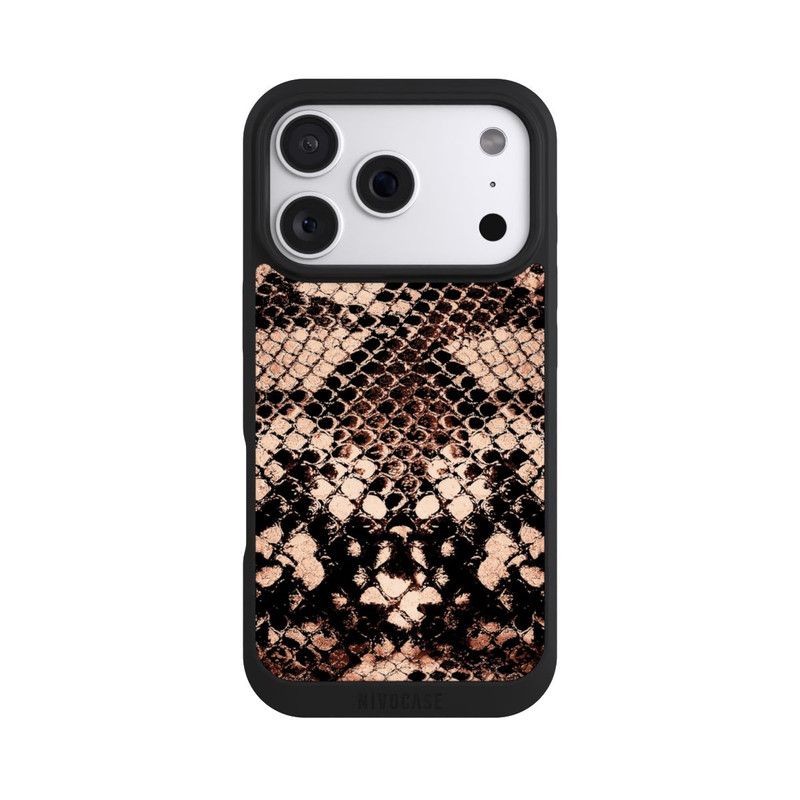 iPhone 18 Pro NIVOpure Imprimé serpent d'or rose