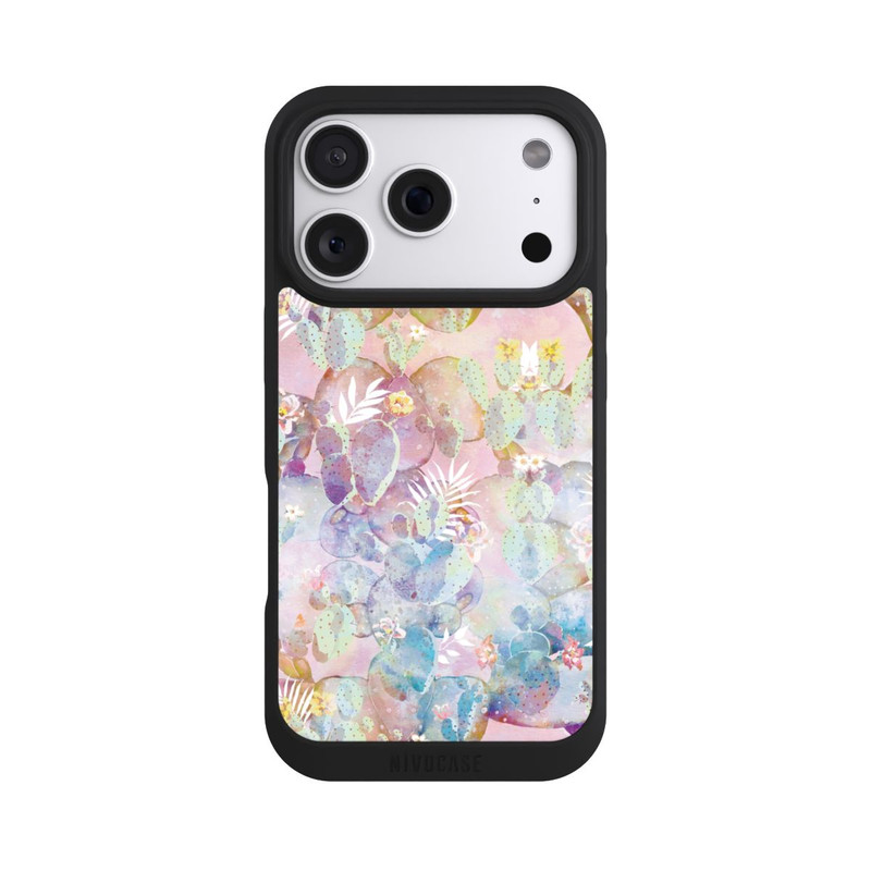 iPhone 18 Pro NIVOpure Aquarelle de cactus fleuris