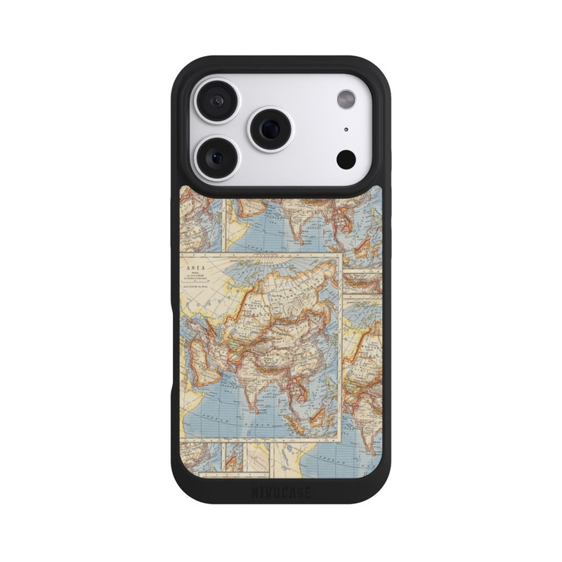 iPhone 18 Pro NIVOpure Carte du monde vintage